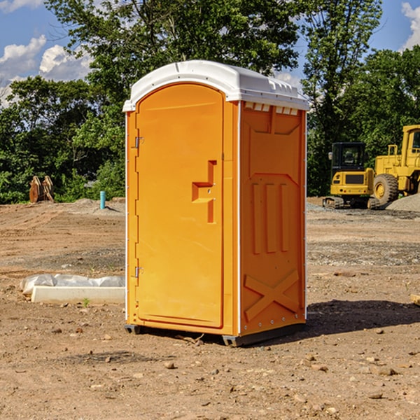 how often are the portable restrooms cleaned and serviced during a rental period in Shongopovi